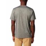 Remera deportiva Columbia Hike Crew color borgoña, de corte clásico y manga corta, con logo estampado en el pecho. Confeccionada en poliéster con tecnología Omni-Wick para absorción de la humedad y control de olores.