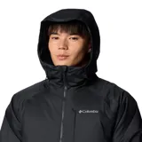 Campera Columbia Snowy Summit para hombre, con capucha ajustable y compatible con casco, cierre frontal con solapa, bolsillo en el pecho con cremallera, bolsillos para forfait y gafas, bolsillos con cremallera para las manos y dobladillo ajustable con cordón. Confeccionada con tecnología Omni-Tech™ impermeable y transpirable y forro termorreflectante Omni-Heat™.