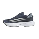 Championes de running Adidas Adizero SL 2, color azul marino con detalles plateados y suela blanca con detalles en naranja.