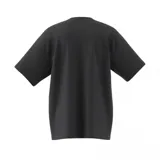 Remera negra de algodón con logo de Adidas estampado en el pecho.