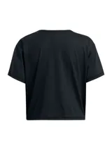 Remera deportiva Under Armour Motion SS, color negro, de corte holgado y tejido ligero que absorbe el sudor.