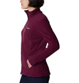 Campera polar Columbia Basin Trail III Full Zip para mujer, color azul marino. Con cierre frontal completo y bolsillos laterales con cierre.