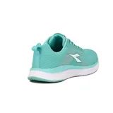 Zapatillas deportivas para running en color turquesa, confeccionadas con material transpirable y suela ligera.