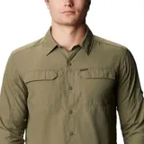 Camisa de manga larga color bordó con tecnología Omni-Shade Upf 50 Sun Protection y Omni-Wick. Cuenta con ventilación, mangas enrollables con soportes para lengüetas y dos bolsillos frontales con solapa.