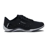 Zapatillas urbanas Kolosh negras con cordones y cierre lateral, detalles de perforaciones y apliques brillantes.