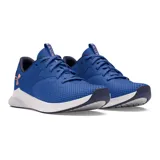 Championes Under Armour Charged Aurora para mujer, color negro con detalles en gris y suela blanca.