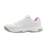 Championes Fila Grand Prix de mujer, color blanco con detalles en lila y celeste.