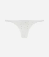 Bombacha colaless hilo con acabado seamless y estampa de flores.