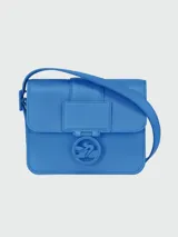 Bandolera Longchamp modelo Box-Trot, tamaño S, color azul.