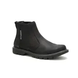 Bota Chelsea Caterpillar Colorado 2.0 de nobuk envejecido color negro, con forro 100% reciclado, plantilla de espuma EVA, suela de goma y construcción Strobel.