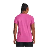 Remera deportiva Under Armour color fucsia con logo blanco estampado en el frente.
