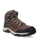 Bota de senderismo marrón para mujer, con diseño robusto y sistema de tracción.