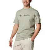 Remera de hombre Columbia de manga corta, color negro, con logo de la marca estampado en el pecho y en la manga.