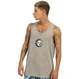 Musculosa gris con logo estampado de Volcom en el pecho.