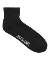 Pack de tres pares de medias deportivas invisibles Jack & Jones, color negro, con logo en el empeine.