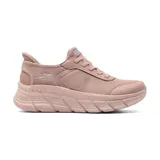 Championes deportivos Skechers Slip-Ins Bobs B Flex Hi Linear Force color rosa. Diseño sin cordones, plantilla de espuma viscoelástica y suela flexible.