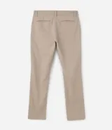 Pantalón skinny de sarga color gris, con cierre de botón y cremallera, cintura con trabillas y bolsillos.