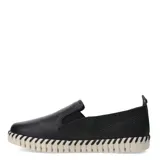 Zapatos Bottero modelo Asturias, color negro, tipo slip-on, confeccionados en cuero con elásticos laterales y suela de goma con diseño dentado.