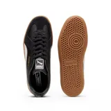 Championes Puma Army Trainer blancos con detalles en negro y gamuza gris. Suela de goma color caramelo.