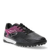 Championes de fútbol 5 Topper Stingray III Mach TF, color negro con detalles en rosa y blanco.