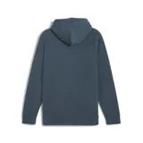 Buzo hoodie Puma Essentials Elevated color azul petróleo con logo bordado al tono en el pecho y bolsillo tipo canguro.