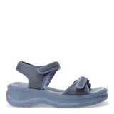 Sandalias Azaleia color piel con plataforma y ajuste con velcro.