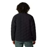 Campera gris con cierre frontal, bolsillos laterales con cierre y logo de la marca en el pecho.