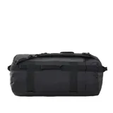 Bolso de viaje Rip Curl Search Duffle de 45 litros, color negro, con múltiples bolsillos y correas ajustables.