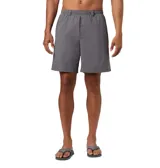 Short de baño negro Columbia Backcast III con tecnología Omni-Shade™ UPF 50, de secado rápido, con cintura elástica ajustable con cordón, bolsillos laterales de malla, bolsillo trasero con cremallera y forro interior de malla.