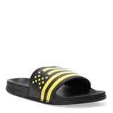 Chanclas negras con diseño de la bandera del Club Atlético Peñarol en amarillo.