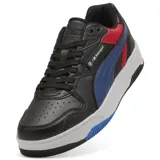 Championes Puma BMW Motorsport RBD Break Low, color negro con detalles en azul y rojo.