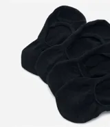 Kit de dos pares de medias invisibles negras de algodón suave.