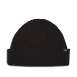 Gorro de punto color negro, tejido blando y ajustable, con logo de la marca.