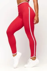 Calza larga deportiva azul marino con cintura alta y detalles en blanco en la cintura y laterales.