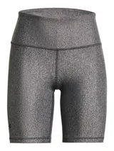 Calza corta gris jaspeado Under Armour HeatGear Bike Short, de tiro alto y calce ajustado.