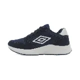 Championes deportivos Umbro Volcan II, color azul marino con logo blanco y detalles en blanco en el talón.
