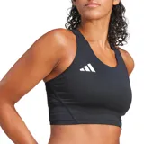 Top deportivo Adidas Adizero Essentials para mujer, color negro con logo de la marca en blanco.