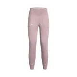 Pantalón de jogging Under Armour color lila, de corte ajustado, con cintura alta elástica, bolsillos laterales y logo de la marca en la cadera.