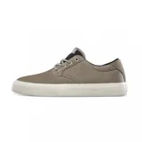 Championes Etnies Barge Plus color gris topo, de corte bajo, capellada de lona, logo de la marca en el lateral y suela vulcanizada blanca.