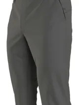 Pantalón chino gris de corte slim, con bolsillos laterales y traseros.