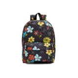 Mochila de tela con estampado colorido de flores, diseñada en colaboración con Sesame Street.