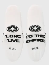 Calcetines cortos blancos con diseño de Stormtrooper de Star Wars y logo de Hush Puppies.