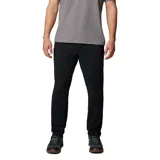 Pantalón chino negro para hombre, marca Columbia, modelo Sage Peak. Confeccionado en tejido elástico con tecnología Omni-Shield que repele la humedad y resiste las manchas. Corte de pierna recta, bolsillos de mano, bolsillo de seguridad y presillas para cinturón.