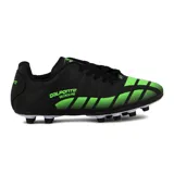 Championes de fútbol Dalponte modelo Valencia, color negro con detalles en gris y logo de Brasil.