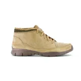 Botín casual Skechers Seager - Home Team color marrón claro, con cordones, capellada de gamuza y piel de cerdo, cuello de lana suave y plantilla Air Cooled Memory Foam.