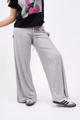 Pantalón palazzo gris de morley con lycra.