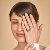 Anillo de plata 925 con detalles en oro 9k.