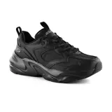 Championes Skechers Bobs Sport Bamina 2.0, color negro, con capellada de cuero sintético y malla, plantilla Memory Foam, entresuela contorneada y suela de goma flexible.