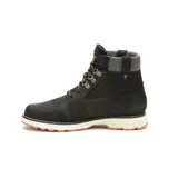 Bota de cuero nobuk texturizado color negro, con forro interno respirable, plantilla de espuma EVA suave, entresuela de EVA duradera y liviana, suela de goma duradera y de gran tracción.