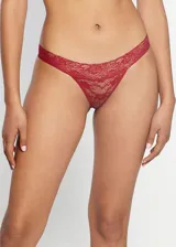 Bombacha vedetina de microfibra color rosa con encaje floral en la cintura.